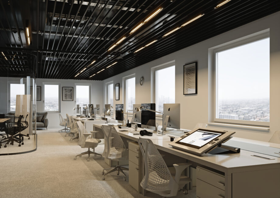 Ventana Kiom Hermet 10 en oficina